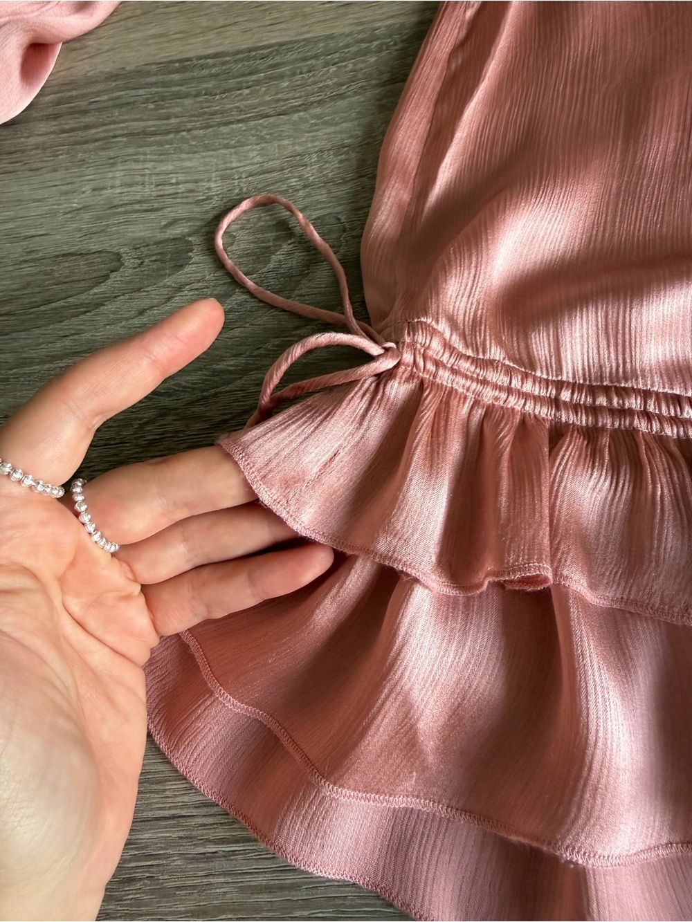 Ulla Johnson Ruffled Silk Peplum Blouse - Dusty Rose Size 0 - Picture 9 of 16